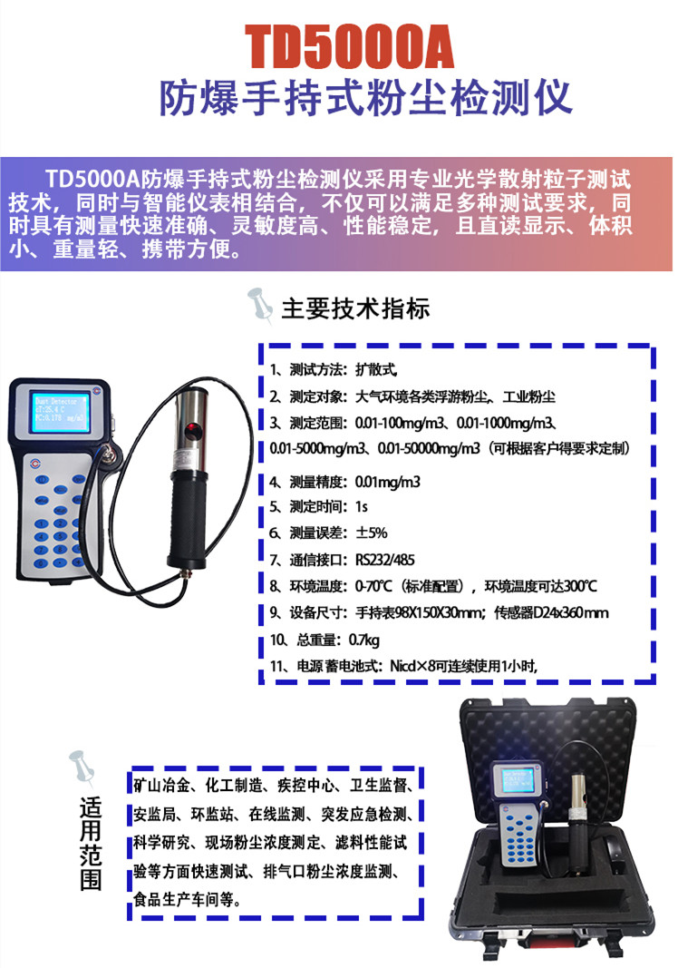 防爆手持式粉尘检测仪