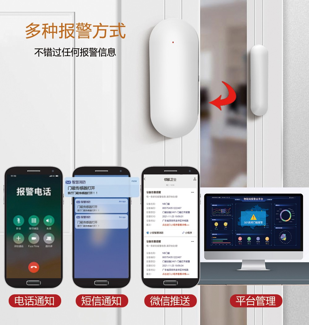 NB门磁报警器 （型号HG-69NB）