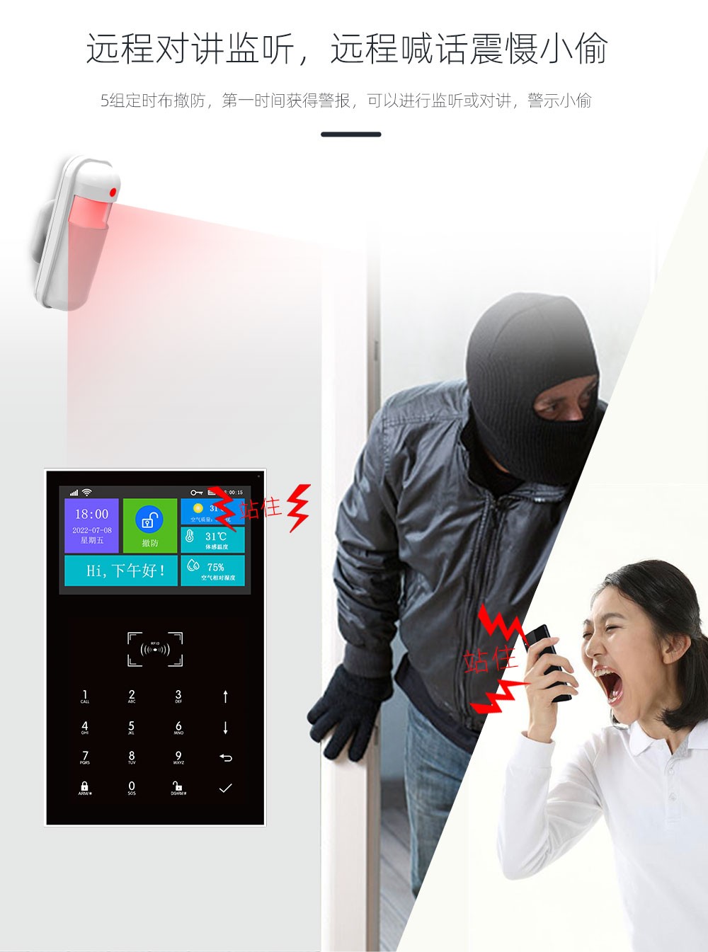 WiFi+GSM/4G报警主机 (型号HG-109)